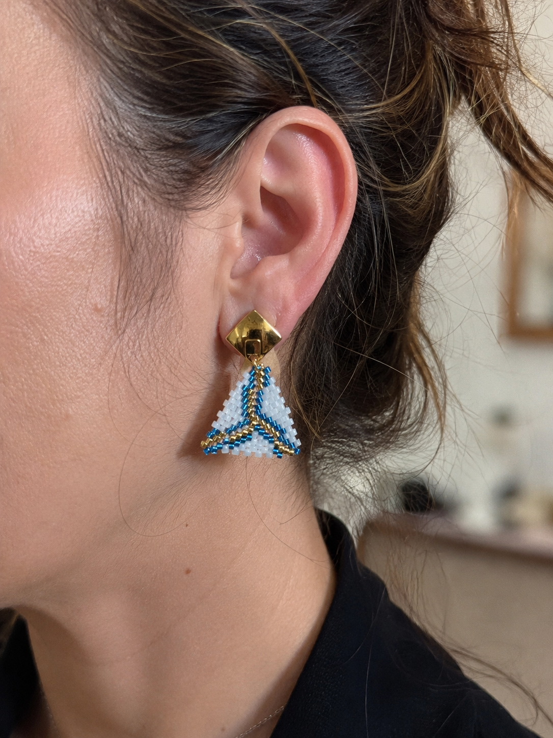 گوشواره میوکی سه ضلعی